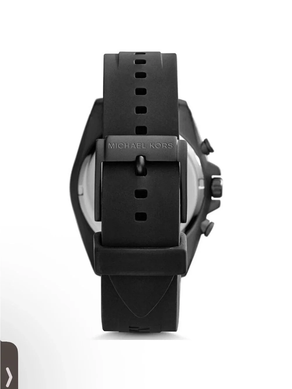 MICHAEL KORS BLACK JETMASTER SILICONE BAND CHRONOGRAPH MEN'S WATCH MK8377